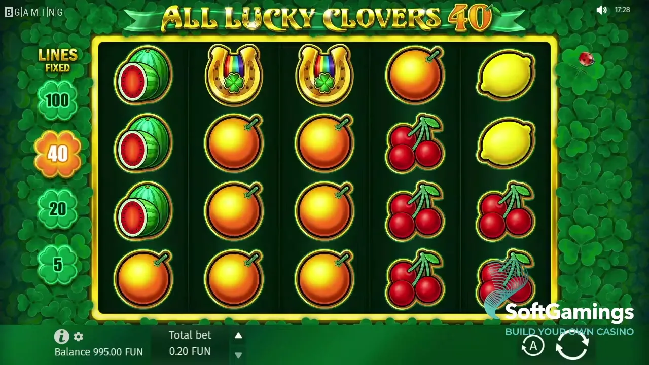 All Lucky Clovers 100 — partida en vivo