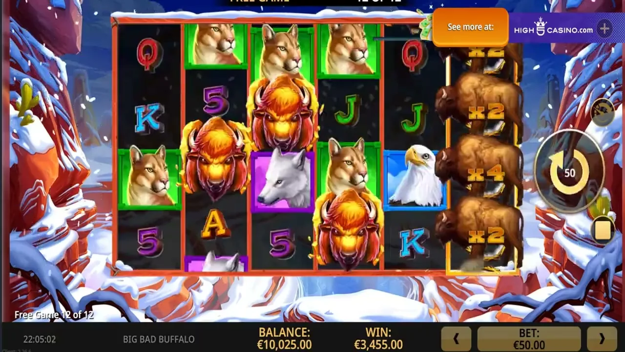Buffalo’s Wealth Win Spins — partida en vivo