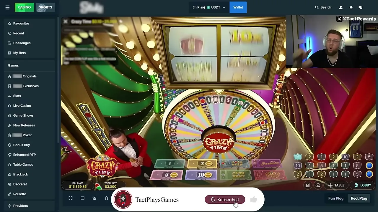 Crazy Time en juego — captura 1