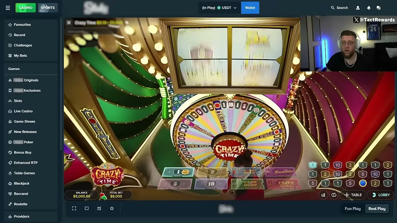 Crazy Time — partida en vivo