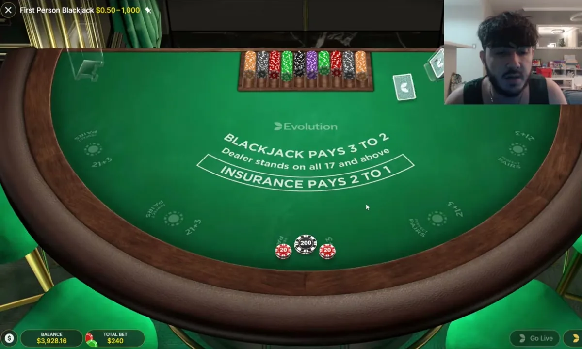 First Person Blackjack en juego — captura 1