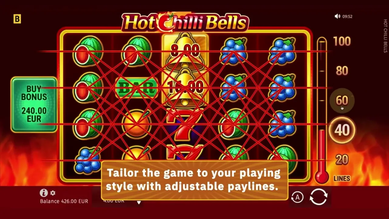 Hot Chilli Bells en juego — captura 1