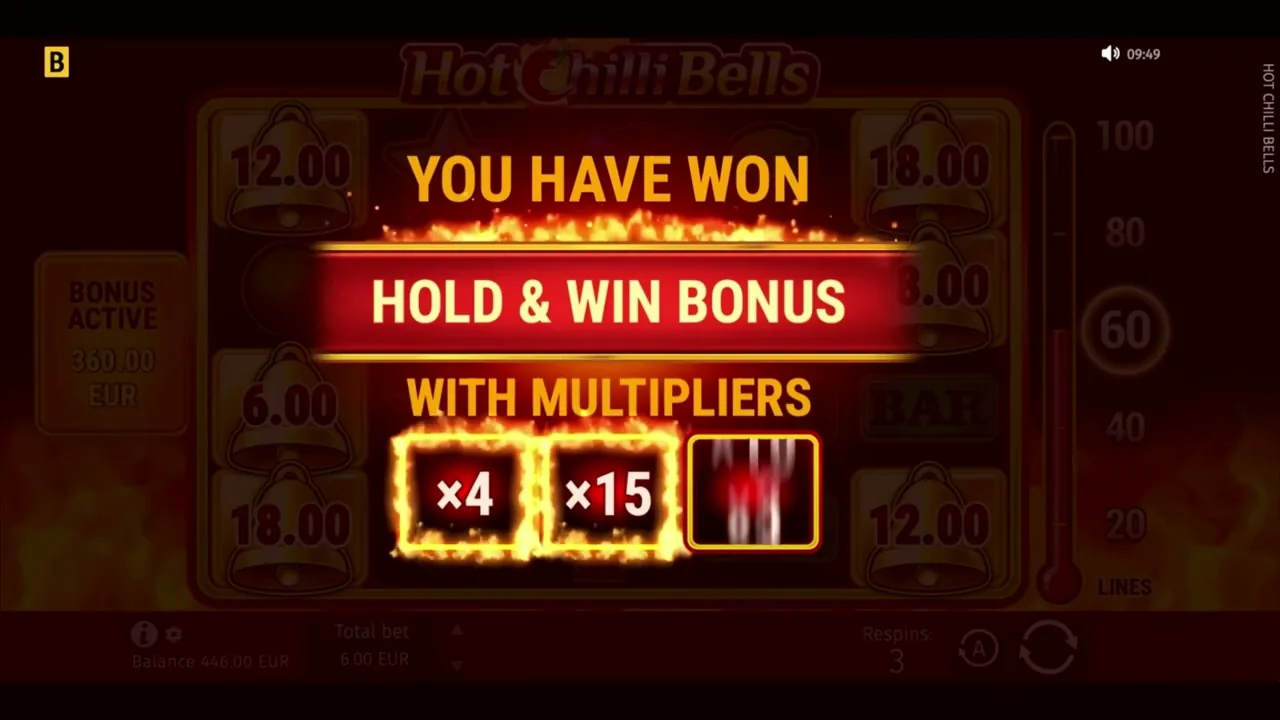 Hot Chilli Bells — partida en vivo