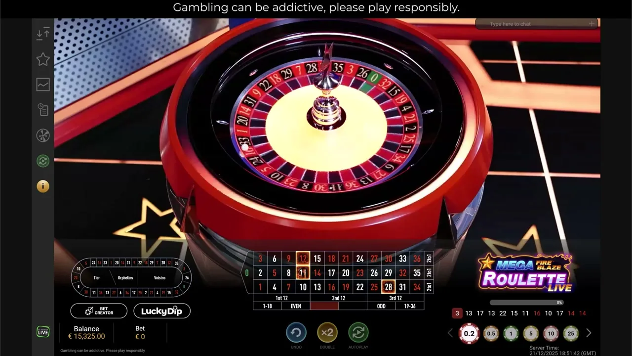 Mega Fire Blaze Ruleta Espana en juego — captura 1
