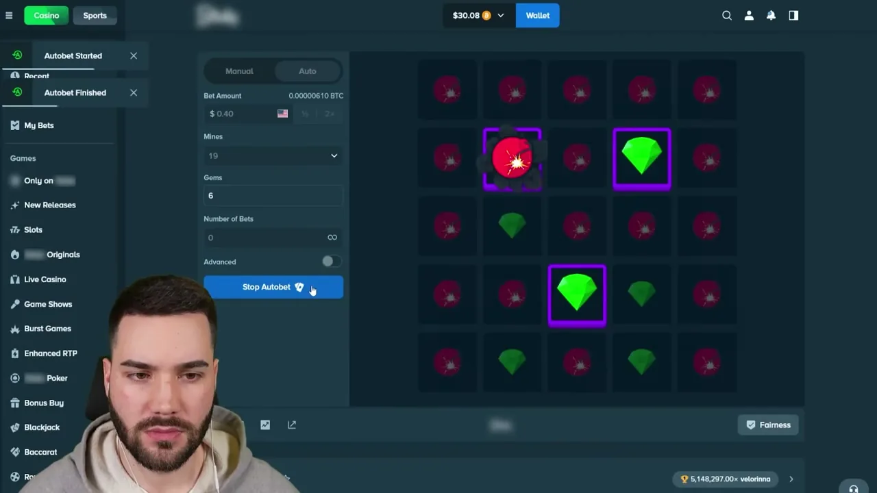 mines — casino en vivo