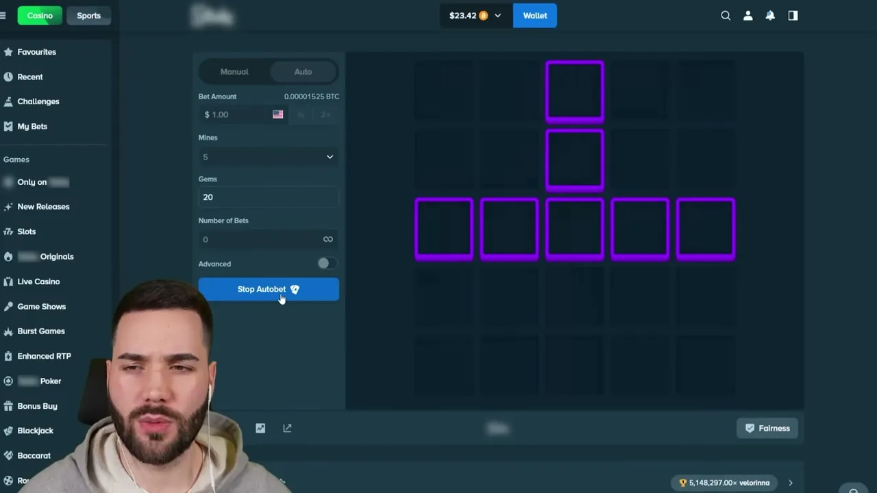 mines — casino en vivo