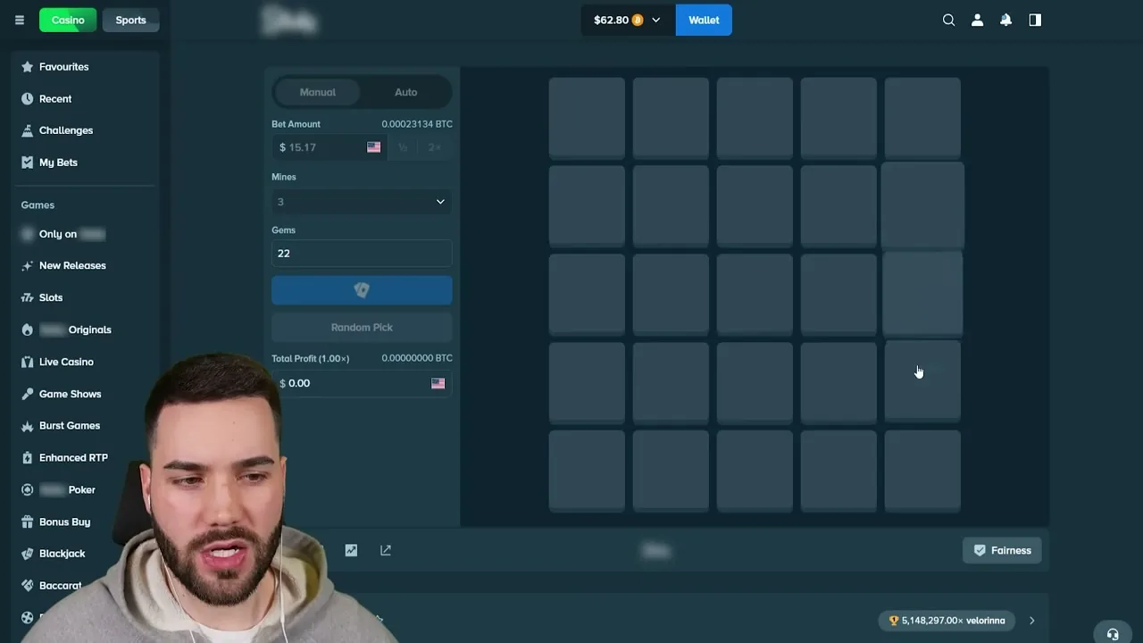 mines — casino en vivo