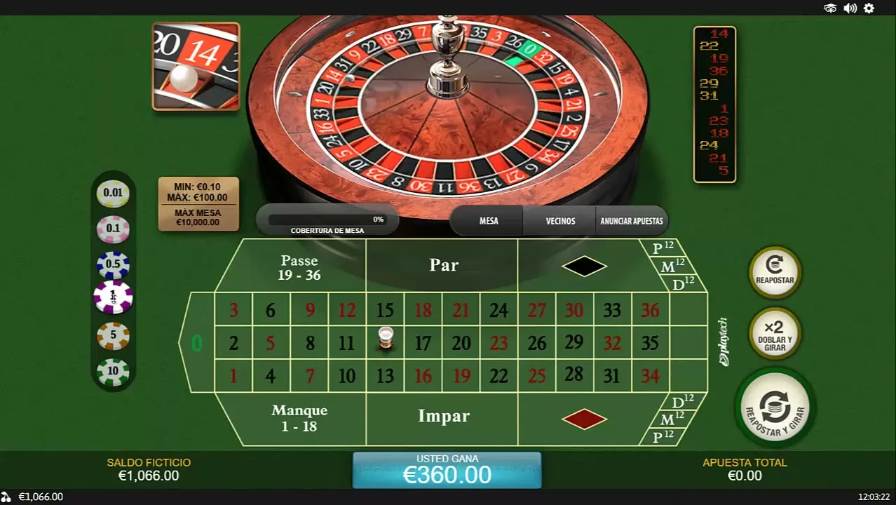 ruleta — casino en vivo